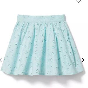 Janie and Jack Eyelet Skirt Soft Wave Blue Girl's Size 12